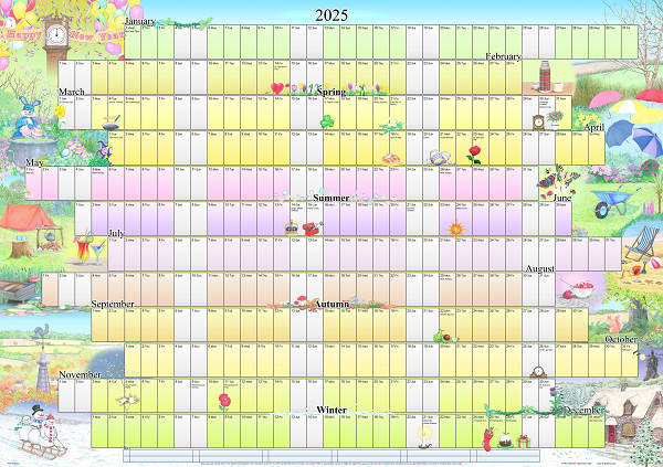 picture of 2025 Illustrated Wall Planner